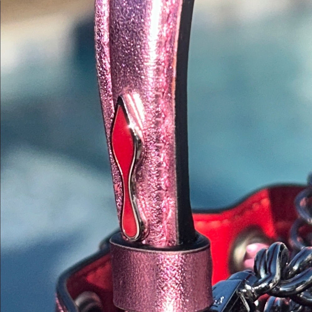 Christian Louboutin MINI Mary Jane Metallic Bucket Bag - Picture 7 of 11